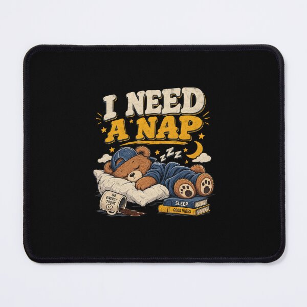 Item preview, I Need a Nap Funny Sleepy Bear Retro Vintage T-Shirt designed and sold by vizion design.