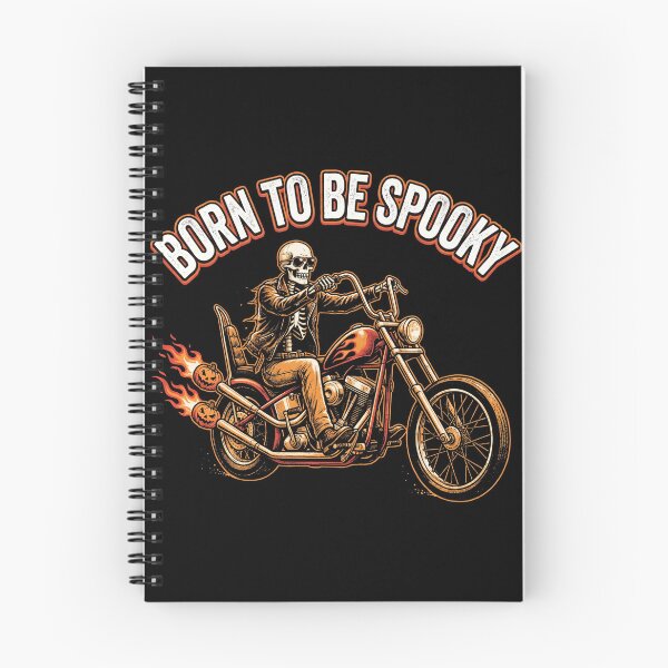 Item preview, Born To Be Spooky Biker Skeleton Halloween Motorcycle designed and sold by TeNovaStudio ⭐⭐⭐⭐⭐.