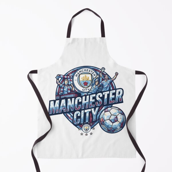 Item preview, Stained Glass Style Manchester Blue Soccer Fan Graphic designed and sold by annaarthk.