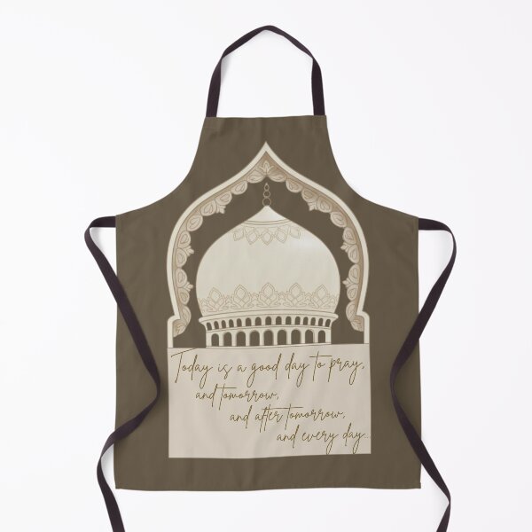 Item preview, Today Is a Good Day to Pray – Elegant Islamic Mosque Arch Quote Art designed and sold by D-Islamic.