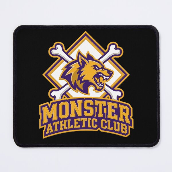 Item preview, Monster Athletic Club Werewolf Mascot Crossbones Varsity Sports designed and sold by TeNovaStudio ⭐⭐⭐⭐⭐.