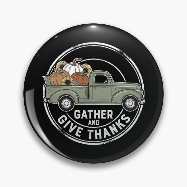 Item preview, Gather And Give Thanks Vintage Fall Harvest Truck Thanksgiving designed and sold by TeNovaStudio ⭐⭐⭐⭐⭐.