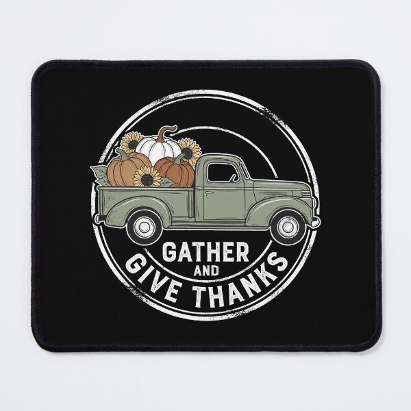 Item preview, Gather And Give Thanks Vintage Fall Harvest Truck Thanksgiving designed and sold by TeNovaStudio ⭐⭐⭐⭐⭐.