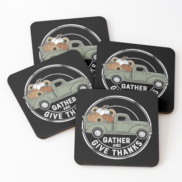 Item preview, Gather And Give Thanks Vintage Fall Harvest Truck Thanksgiving designed and sold by TeNovaStudio ⭐⭐⭐⭐⭐.