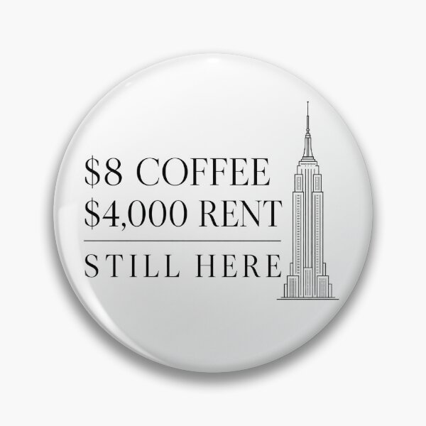 Item preview, NYC Coffee Rent Still Here designed and sold by Wayward Thought Studio.