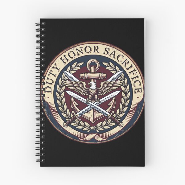 Item preview, Duty Honor Sacrifice Patriotic Eagle Anchor Military Veteran Crest designed and sold by TeNovaStudio ⭐⭐⭐⭐⭐.