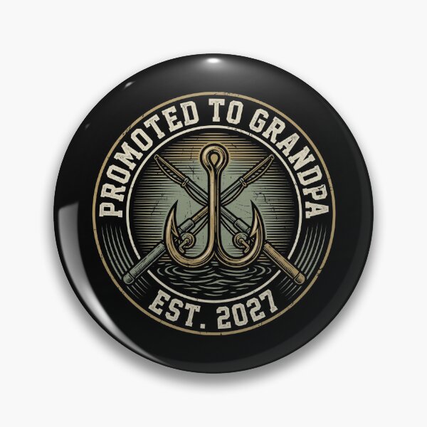 Item preview, Promoted To Grandpa Est 2027 Vintage Fishing Rods Hooks designed and sold by TeNovaStudio ⭐⭐⭐⭐⭐.