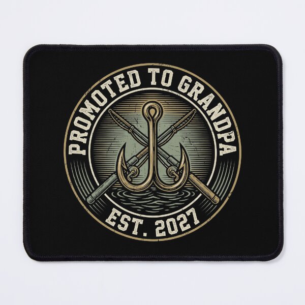 Item preview, Promoted To Grandpa Est 2027 Vintage Fishing Rods Hooks designed and sold by TeNovaStudio ⭐⭐⭐⭐⭐.