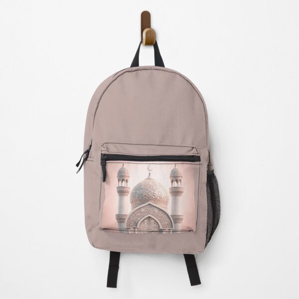 Item preview, Elegant Islamic Mosque with Crescent Dome and Pastel Arabesque Details designed and sold by D-Islamic.