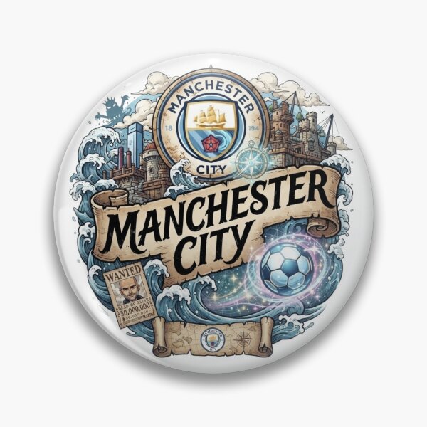 Item preview, Vintage Manchester City Nautical Football Crest Art designed and sold by annaarthk.