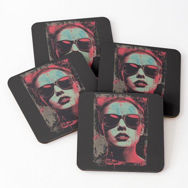 Item preview, Edgy Pop Art Sunglasses - Punk Grunge Streetwear Girl designed and sold by ERODED SELF.