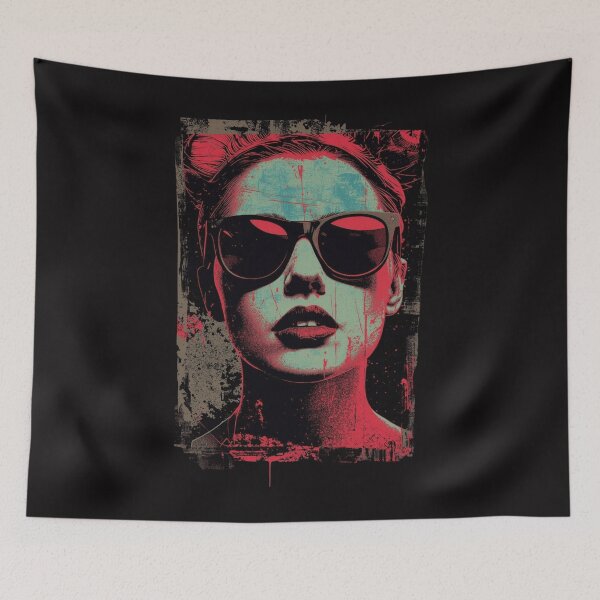 Item preview, Edgy Pop Art Sunglasses - Punk Grunge Streetwear Girl designed and sold by ERODED SELF.