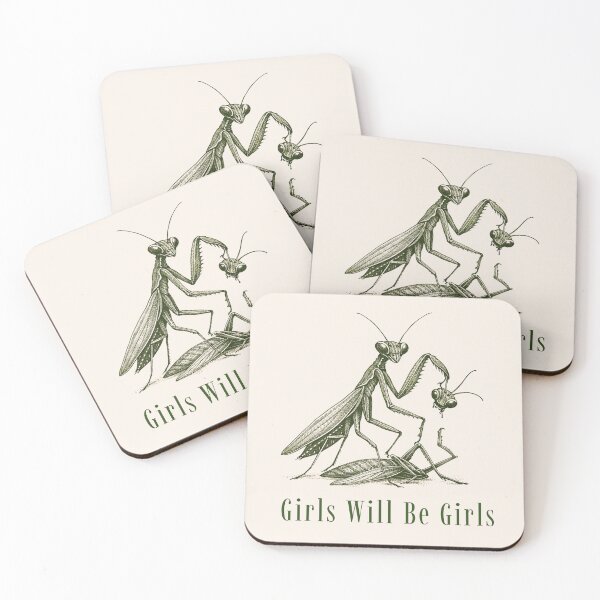 Item preview, Girls Will Be Girls Praying Mantis designed and sold by Seillean Daisy Society.