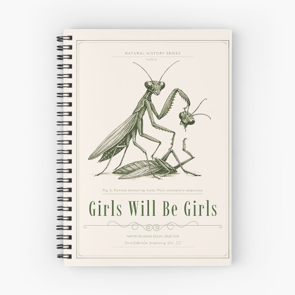Item preview, Girls Will Be Girls Praying Mantis designed and sold by Seillean Daisy Society.