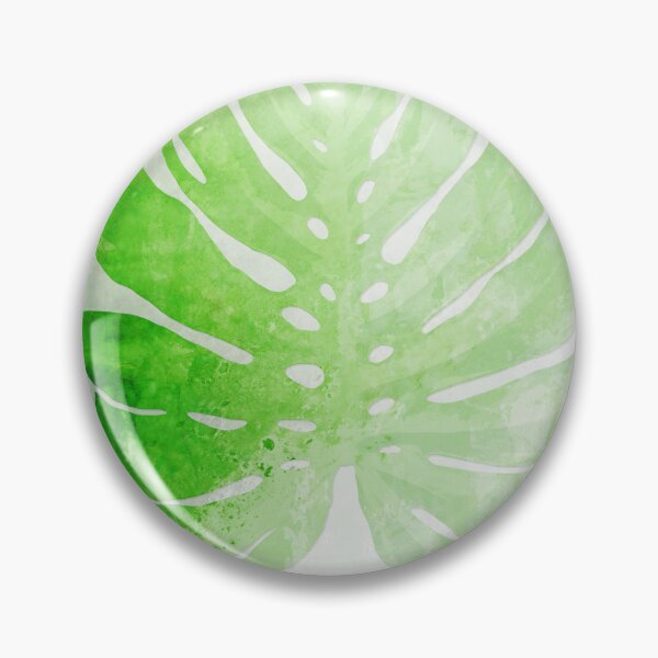 Item preview, Green And White Monstera Tropical Plant Leaf Art designed and sold by Sharon Cummings Art.
