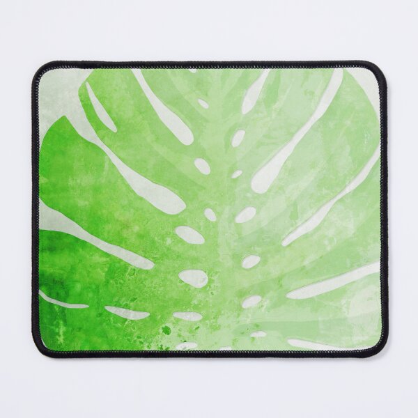 Item preview, Green And White Monstera Tropical Plant Leaf Art designed and sold by Sharon Cummings Art.