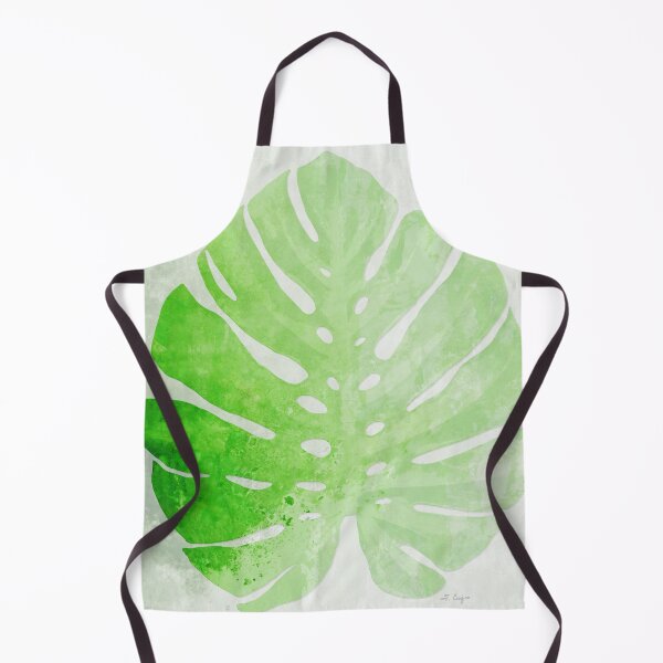 Item preview, Green And White Monstera Tropical Plant Leaf Art designed and sold by Sharon Cummings Art.