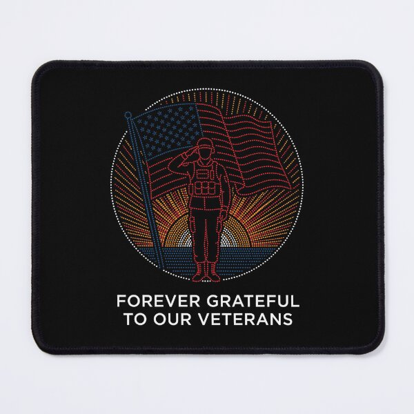 Item preview, Forever Grateful To Our Veterans Saluting Soldier American Flag designed and sold by TeNovaStudio ⭐⭐⭐⭐⭐.
