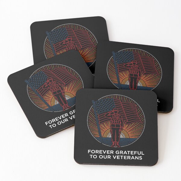 Item preview, Forever Grateful To Our Veterans Saluting Soldier American Flag designed and sold by TeNovaStudio ⭐⭐⭐⭐⭐.