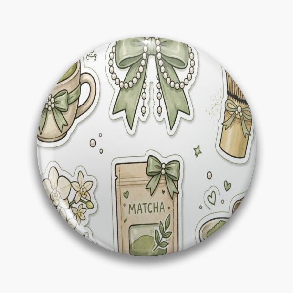 Item preview, Matcha Girl Coquette sticker pack designed and sold by mochiMooco.