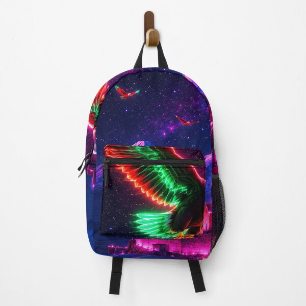 Item preview, Cyberpunk Neon Eagles Khor Virap Mount Ararat Art designed and sold by NeonRealmsStudio.