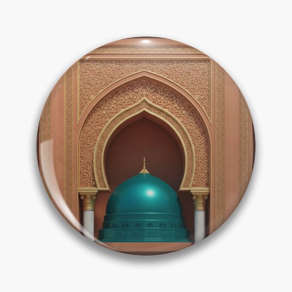 Item preview, Desert Oasis Archway: Vibrant Teal Dome & Terracotta Islamic Art designed and sold by D-Islamic.