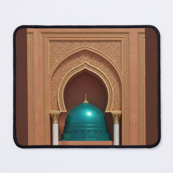 Item preview, Desert Oasis Archway: Vibrant Teal Dome & Terracotta Islamic Art designed and sold by D-Islamic.