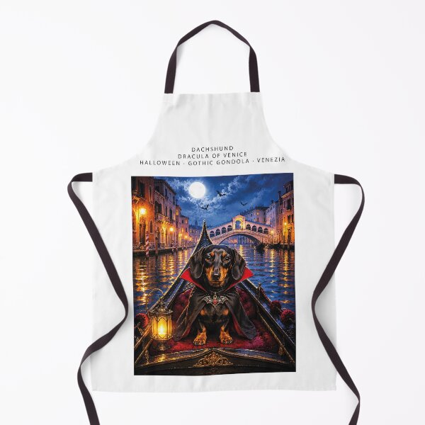 Item preview, Dracula's dachshund in a gondola through Venice at night designed and sold by Nomad-Paws.