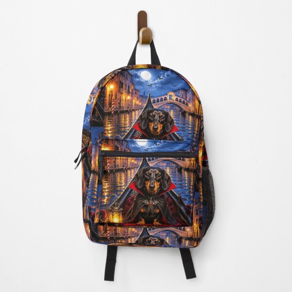 Item preview, Dracula's dachshund in a gondola through Venice at night designed and sold by Nomad-Paws.