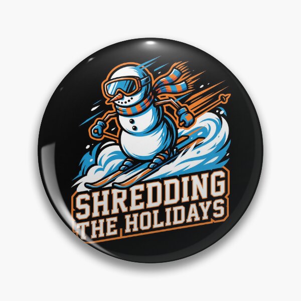 Item preview, Shredding The Holidays Skiing Snowman Winter Sports Christmas designed and sold by TeNovaStudio ⭐⭐⭐⭐⭐.