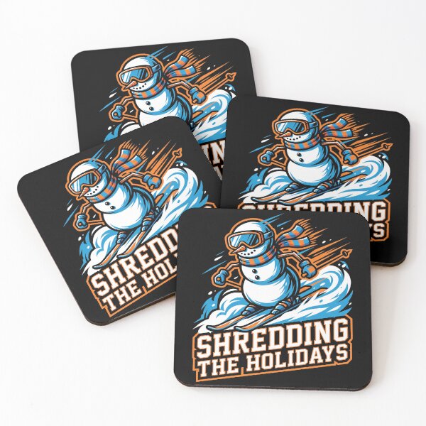 Item preview, Shredding The Holidays Skiing Snowman Winter Sports Christmas designed and sold by TeNovaStudio.