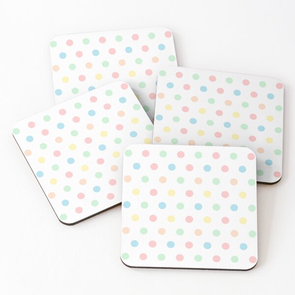 Item preview, Cute Pastel Multicolor Polka Dot Seamless Pattern on Black Background designed and sold by MathuraPresent.