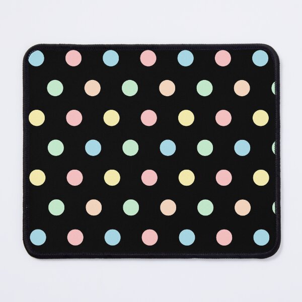 Item preview, Cute Pastel Multicolor Polka Dot Seamless Pattern on Black Background designed and sold by MathuraPresent.