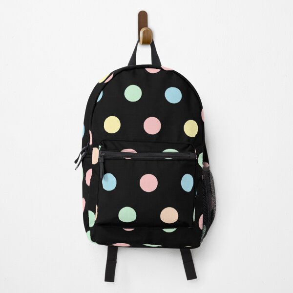 Item preview, Cute Pastel Multicolor Polka Dot Seamless Pattern on Black Background designed and sold by MathuraPresent.