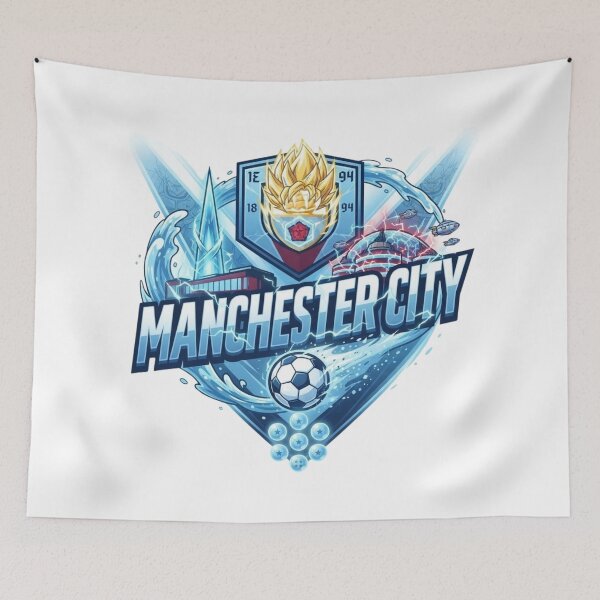 Item preview, Super Saiyan Soccer Power Manchester City Crest designed and sold by annaarthk.