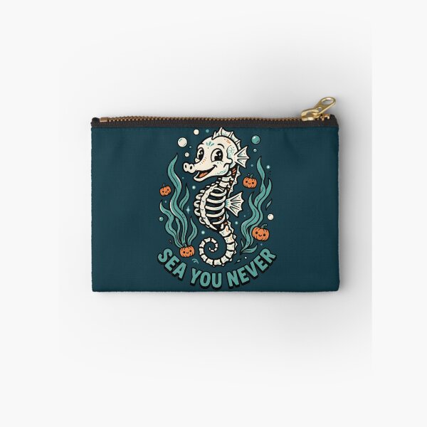 Item preview, "See You Never" Skeleton Seahorse – Halloween Cute Spooky Ocean Design designed and sold by Sea Gem.