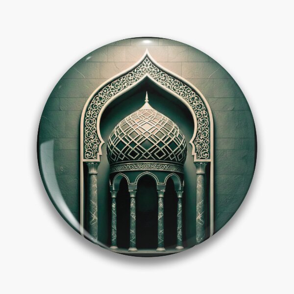 Item preview, Jewel Tone Islamic Dome: Modern 3D Architectural Neon Illustration (V.1) designed and sold by D-Islamic.