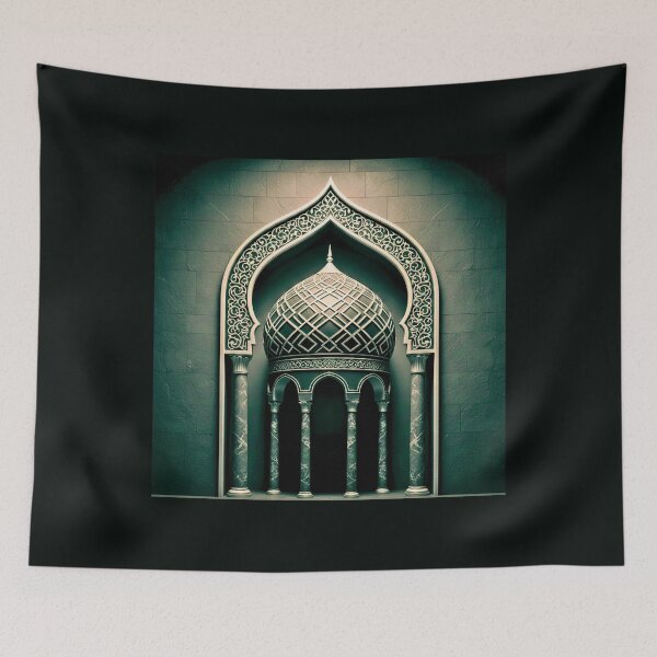 Item preview, Jewel Tone Islamic Dome: Modern 3D Architectural Neon Illustration (V.1) designed and sold by D-Islamic.