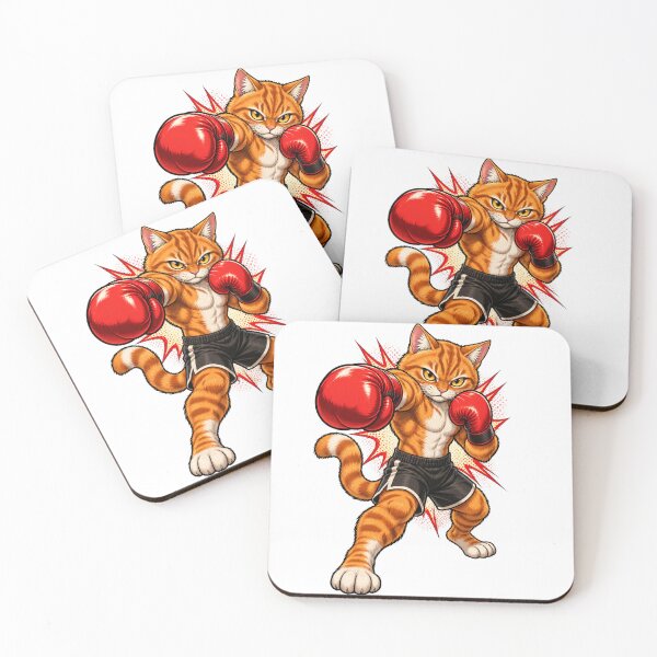 Item preview, The Knockout Cat – Fearless Feline Boxer designed and sold by Sherdo.Designs.