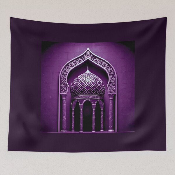 Item preview, Jewel Tone Islamic Dome: Modern 3D Architectural Neon Illustration (V.2) designed and sold by D-Islamic.