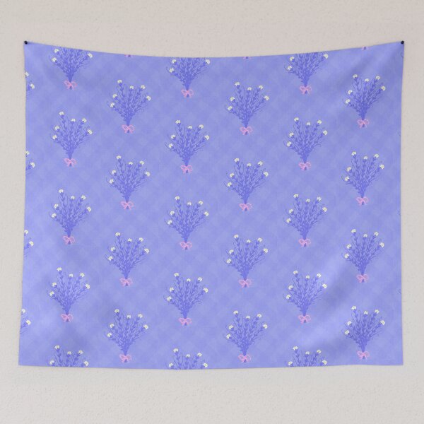 Item preview, Ramo de margaritas lavanda con cinta rosa designed and sold by OddBloomPNG.