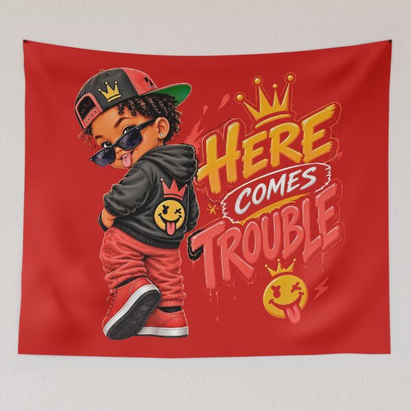 Item preview, Here Comes Trouble | Urban Swag & Streetwear Graffiti designed and sold by digitalbob60.