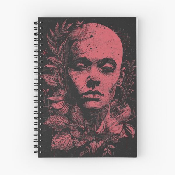 Item preview, Dark Goth Macabre Portrait - Surreal Floral Metal Streetwear designed and sold by ERODED SELF.