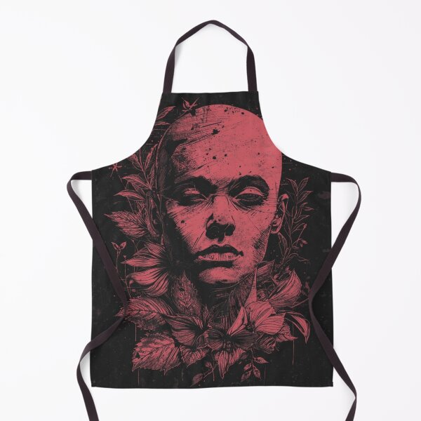 Item preview, Dark Goth Macabre Portrait - Surreal Floral Metal Streetwear designed and sold by ERODED SELF.