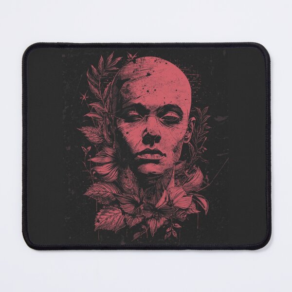 Item preview, Dark Goth Macabre Portrait - Surreal Floral Metal Streetwear designed and sold by ERODED SELF.
