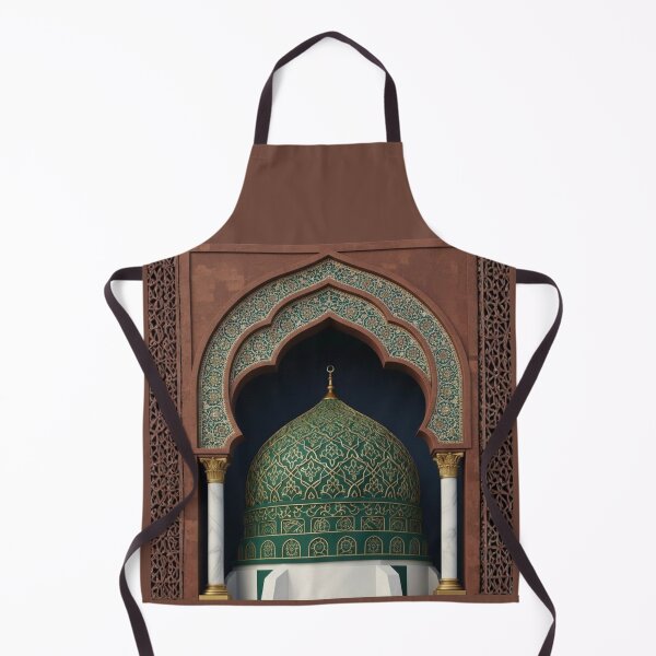 Item preview, Emerald Islamic Arch & Golden Geometric Dome Art (V.2) designed and sold by D-Islamic.