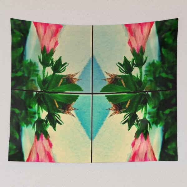 Artikelvorschau, Abstrakte Kunst mit rotem Hibiskus entworfen und verkauft von Unlimited Imagination .