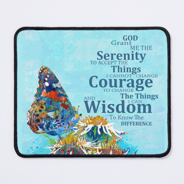 Item preview, Serenity Prayer Butterfly Garden Inspirational Healing Spiritual Art designed and sold by Sharon Cummings Art.