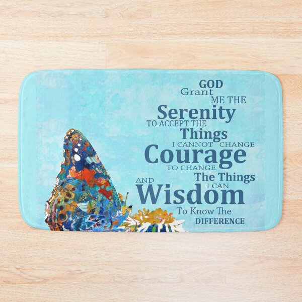 Item preview, Serenity Prayer Butterfly Garden Inspirational Healing Spiritual Art designed and sold by Sharon Cummings Art.