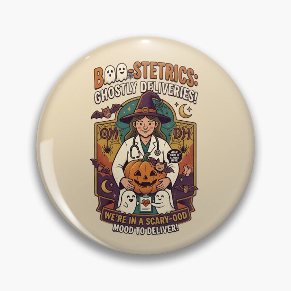 Item preview, Ghostly delieveries - Halloween for pregnant women and nurse-midwives designed and sold by ParadoxParadox.